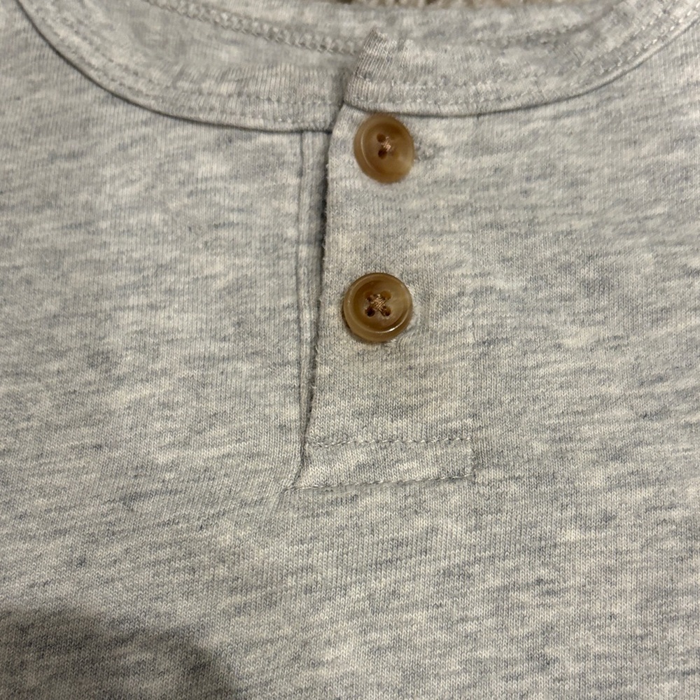Classic Gray Kids' Button Tee - Picture 3 of 6